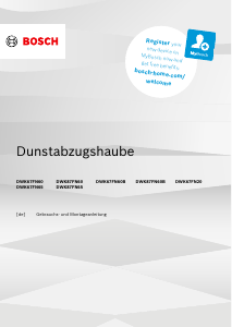 Bedienungsanleitung Bosch DWK87FN65 Dunstabzugshaube