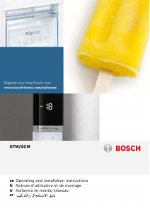 Kullanım kılavuzu Bosch GCM24AW20 Dondurucu