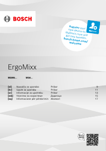 Прирачник Bosch MS6CM6120 ErgoMixx Style Рачен блендер
