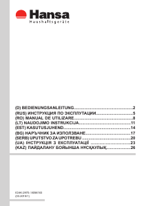 Manual Hansa BOEI69634 Cuptor