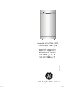 Manual GE LLGE009CQD3A2BR Máquina de lavar louça