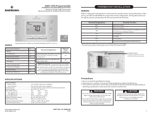 Mode d’emploi Emerson 1F83C-11PR Thermostat