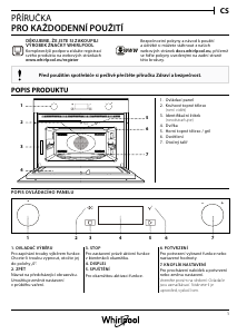 Manuál Whirlpool W7 MW561 UK Mikrovlnná trouba