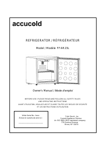 Handleiding Accucold FFAR23LGP Koelkast