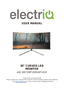 Manual ElectriQ eiQ-30CVWF200VAFSGHAS LED Monitor