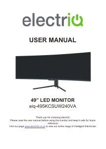 Manual ElectriQ eiq-495KCSUW240VA LED Monitor