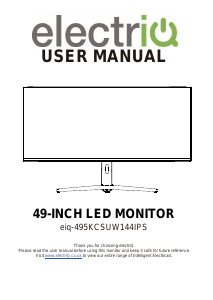 Manual ElectriQ eiq-495KCSUW144IPS LED Monitor