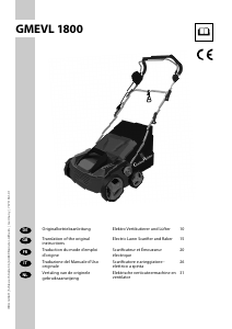 Mode d’emploi GartenMeister GMEVL 1800 Scarificateur