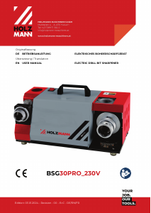 Bedienungsanleitung Holzmann BSG 30PRO Bohrerschärfgerät