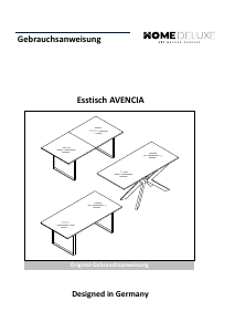 Bedienungsanleitung Home Deluxe Avencia Esstisch
