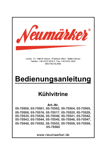 Bedienungsanleitung Neumärker 05-70506 Kühlschrank