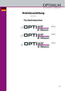 Bedienungsanleitung Optimum B 16Basic Optidrill Tischbohrmaschine