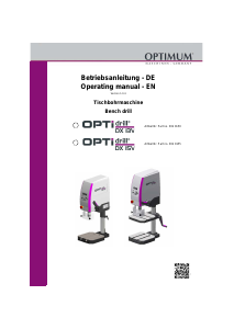 Bedienungsanleitung Optimum DX 13V Optidrill Tischbohrmaschine
