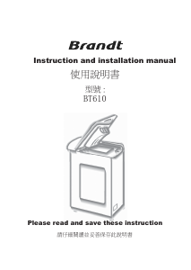 Manual Brandt BT610 Washing Machine