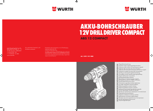 Manual de uso Würth ABS 12 Compact Atornillador taladrador