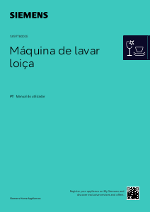 Manual Siemens SX97T800CE Máquina de lavar louça