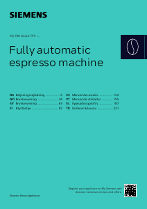 Käyttöohje Siemens TP713R09 Espressokeitin