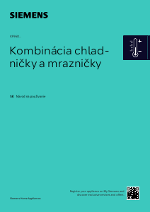 Návod Siemens KF96DAXEA Chladnička s mrazničkou