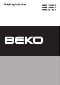 Bruksanvisning BEKO WML 15065 J Tvättmaskin