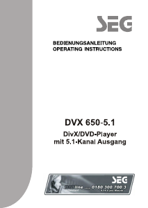 Bedienungsanleitung SEG DVX 650-5.1 DVD-player