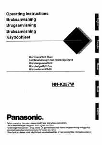 Manual Panasonic NN-K257W Microwave