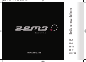 Bedienungsanleitung ZEMO ZE-10 Elektrofahrrad