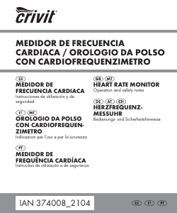 Manual de uso Crivit IAN 374008 Monitor de ritmo cardíaco