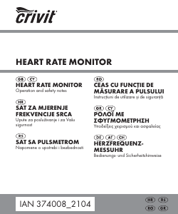 Εγχειρίδιο Crivit IAN 374008 Ελεγκτής καρδιακού ρυθμού