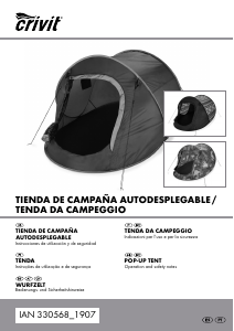 Manual de uso Crivit IAN 330568 Carpa de campaña