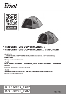 Manuale Crivit IAN 330940 Tenda