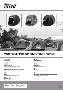 Manual de uso Crivit IAN 353189 Carpa de campaña
