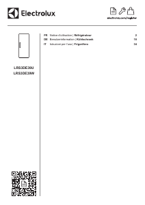 Mode d’emploi Electrolux LRS3DE39W Réfrigérateur