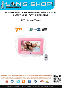 Mode d’emploi Yonis Y-cpn5 Cadre photo numérique