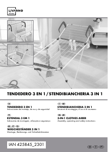 Manuale Livarno IAN 425845 Stendibiancheria
