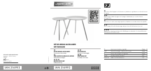 Manual Livarno IAN 316993 Mesa de apoio