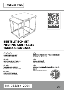 Manuál Livarno IAN 355564 Odkládací stolek