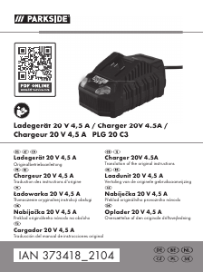 Brugsanvisning Parkside IAN 373418 Batterioplader