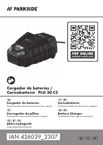 Manual Parkside IAN 426039 Carregador de pilhas