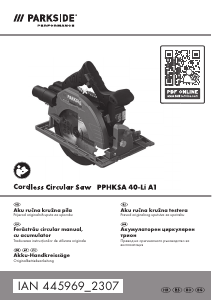 Priručnik Parkside IAN 445969 Kružna pila