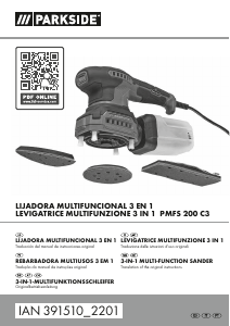 Manual Parkside IAN 391510 Lixadeira delta