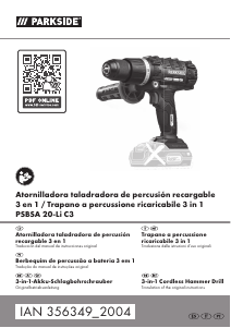 Manual de uso Parkside IAN 356349 Atornillador taladrador