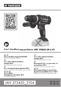 Manual Parkside IAN 373420 Maşină de găurit-înşurubat
