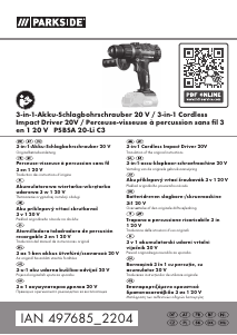 Priročnik Parkside IAN 497685 Vrtalni aparat