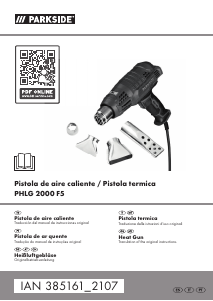 Manual Parkside IAN 385161 Soprador de ar quente