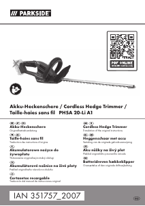 Instrukcja Parkside IAN 351757 Nożyce do żywopłotu