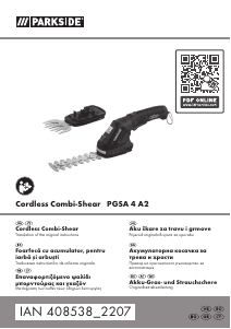 Manual Parkside IAN 408538 Trimmer de gard viu