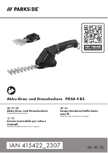 Manuale Parkside IAN 415422 Tagliasiepi