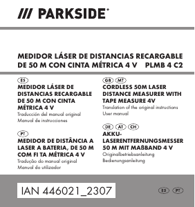 Manual de uso Parkside IAN 446021 Medidor láser