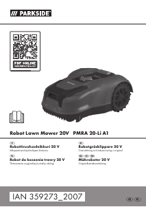 Käyttöohje Parkside IAN 359273 Ruohonleikkuri