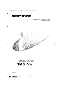 Bruksanvisning Tricity Bendix TM 310 W Torktumlare